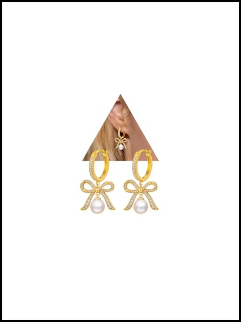 14K Gold Plated Pearl Drop Huggie Hoop Earrings Hypoallergenic 925 Sterling